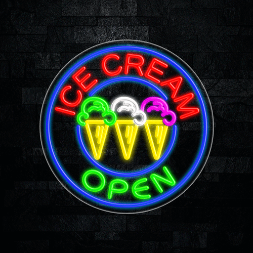 Ice Cream LED Flex Sign 26″ x 26″