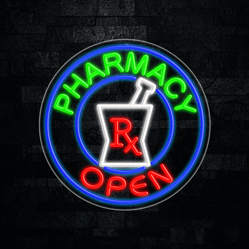 Pharmacy LED Flex Sign 26″ x 26″