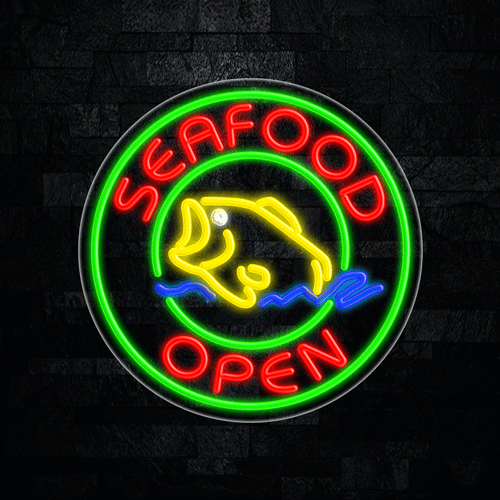 Seafood LED Flex Sign 26″ x 26″