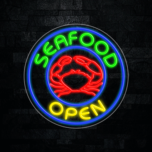 Seafood LED Flex Sign 26″ x 26″