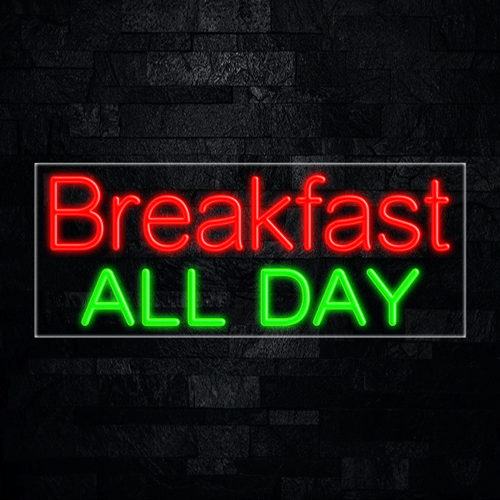 Breakfast All Day LED Flex Sign 32″ x 13″