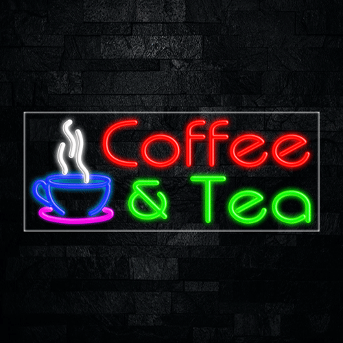 Coffee & Tea LED Flex Sign 32″ x 13″