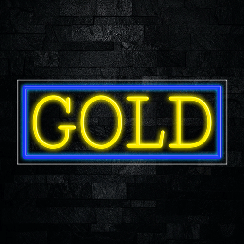 Gold LED Flex Sign 32″ x 13″