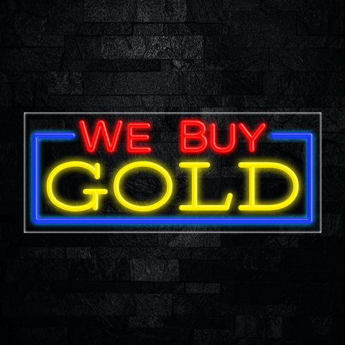 We Buy Gold LED Flex Sign 32″ x 13″