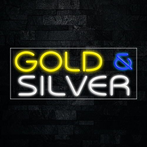 Gold & Silver LED Flex Sign 32″ x 13″