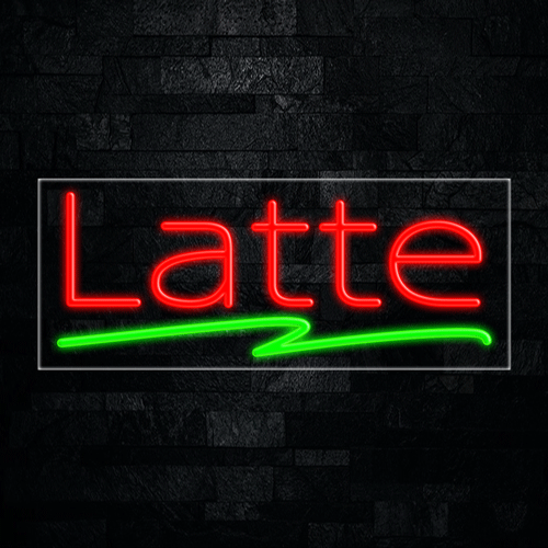 Latte LED Flex Sign 32″ x 13″