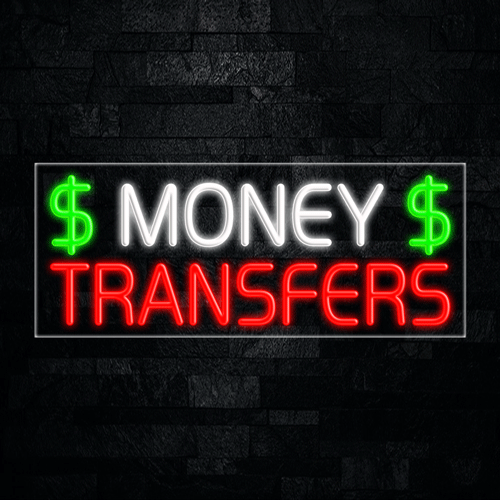 Money Transfers LED Flex Sign 32″ x 13″