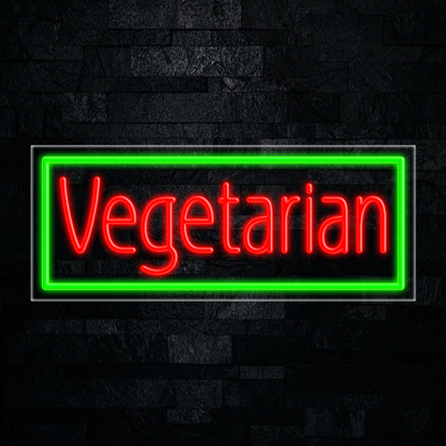 Vegetarian LED Flex Sign 32″ x 13″