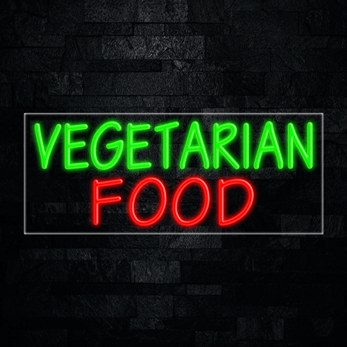 Vegetarian Food LED Flex Sign 32″ x 13″