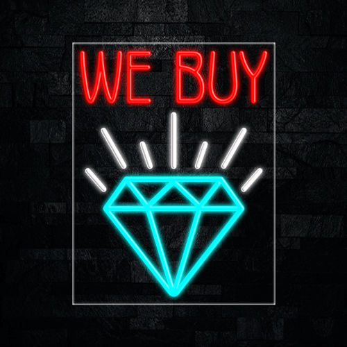 We Buy Diamond LED Flex Sign 31″ x 24″