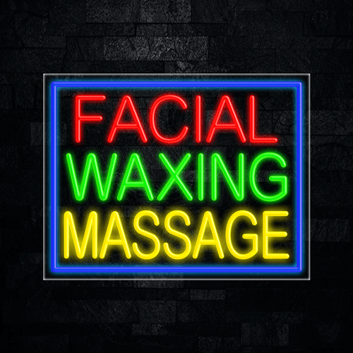 Facial Waxing Massage LED Flex Sign 31″ x 24″