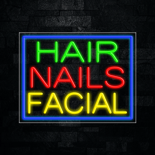 Hair Nails Facial LED Flex Sign 31″ x 24″