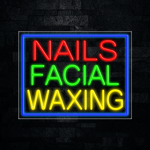 Nails Facial Waxing LED Flex Sign 31″ x 24″