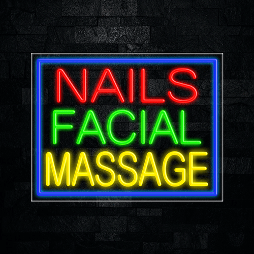 Nails Facial Massage LED Flex Sign 31″ x 24″