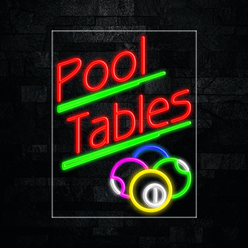 Pool Tables LED Flex Sign 31″ x 24″