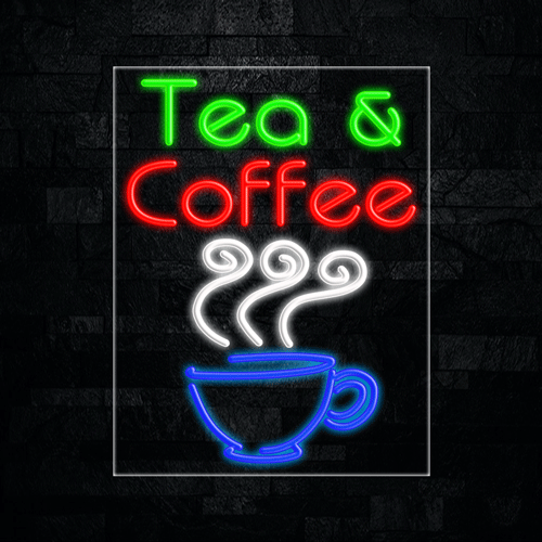 Tea & Coffee LED Flex Sign 31″ x 24″