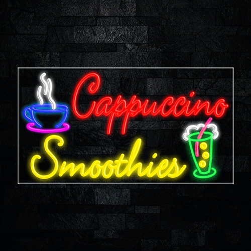 Cappuccino Smoothies LED Flex Sign 37″ x 20″