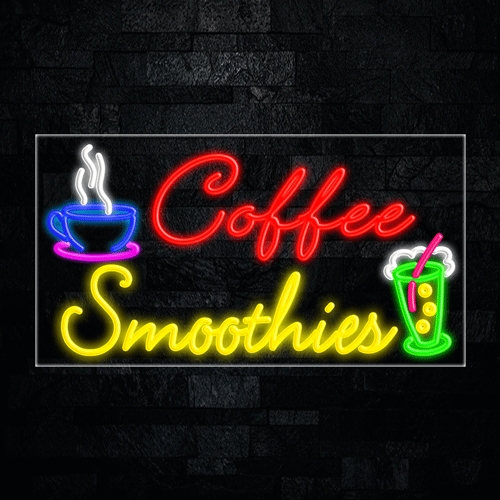 Coffee Smoothies LED Flex Sign 37″ x 20″