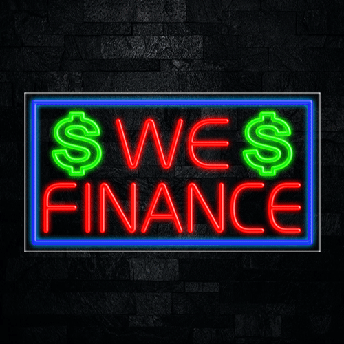 We Finance LED Flex Sign 37″ x 20″