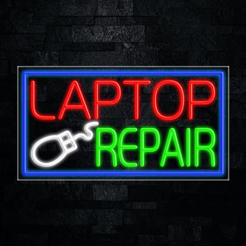 Laptop Repair LED Flex Sign 37″ x 20″