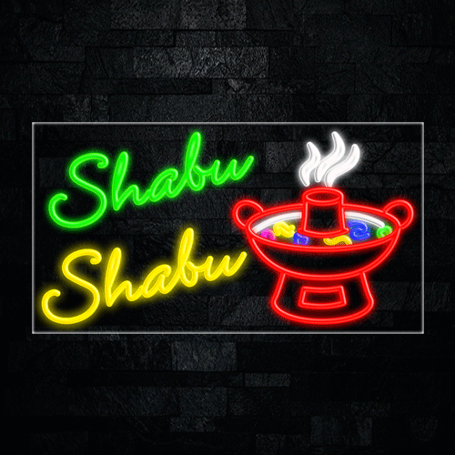 Shabu Shabu LED Flex Sign 37″ x 20″