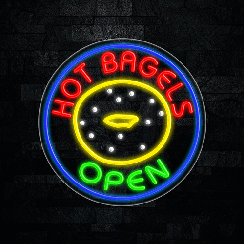 Hot Bagels LED Flex Sign 26″ x 26″