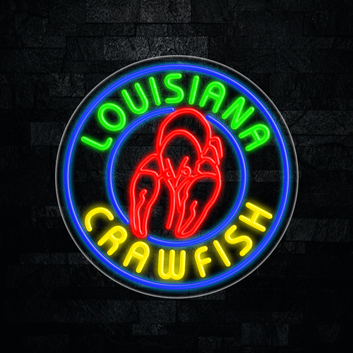 Louisiana Crawfish LED Flex Sign 26″ x 26″