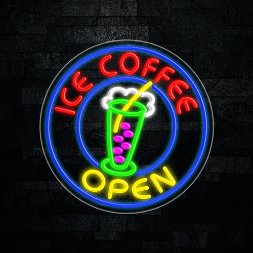 Ice Coffee LED Flex Sign 26″ x 26″