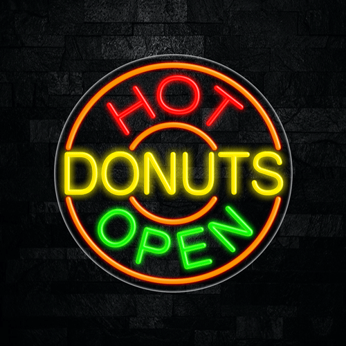 Hot Donuts LED Flex Sign 26″ x 26″