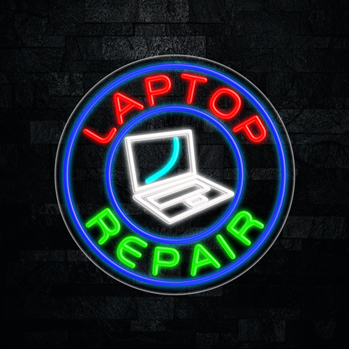 Laptop Repair LED Flex Sign 26″ x 26″