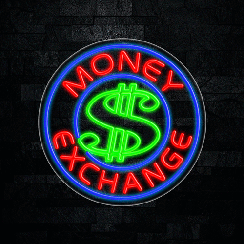 Money Exchange LED Flex Sign 26″ x 26″