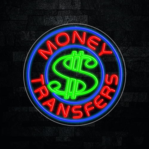 Money Transfers LED Flex Sign 26″ x 26″