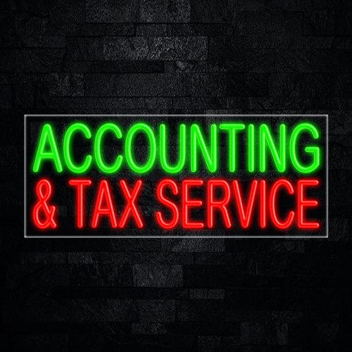 Accounting & Tax Service LED Flex Sign 32″ x 13″