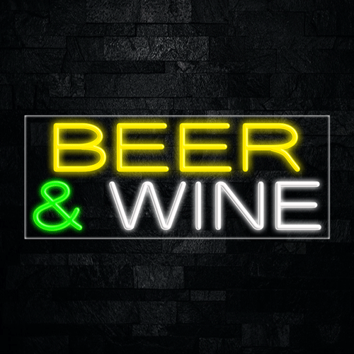 Beer & Wine LED Flex Sign 32″ x 13″