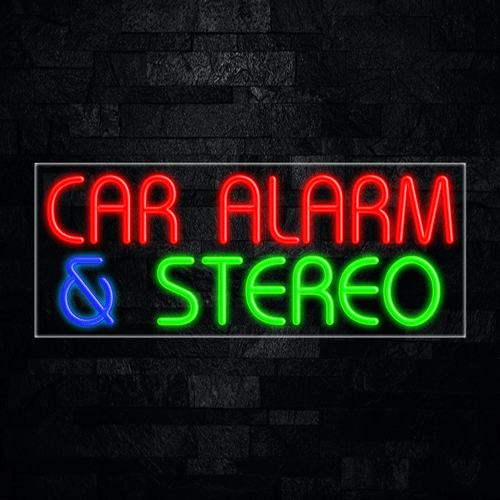 Car Alarm & Stereo LED Flex Sign 32″ x 13″