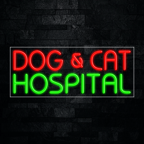 Dog & Cat Hospital LED Flex Sign 32″ x 13″