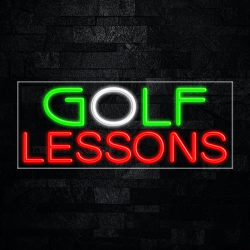 Golf Lessons LED Flex Sign 32″ x 13″