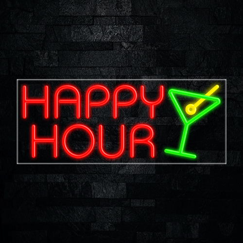 Happy Hour LED Flex Sign 32″ x 13″