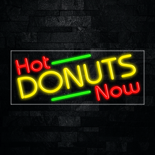 Hot Donuts Now LED Flex Sign 32″ x 13″