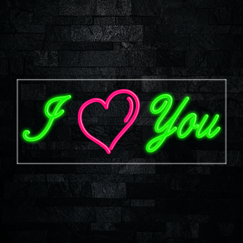 I Love You LED Flex Sign 32″ x 13″