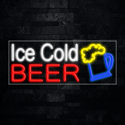 Ice Cold Beer LED Flex Sign 32″ x 13″