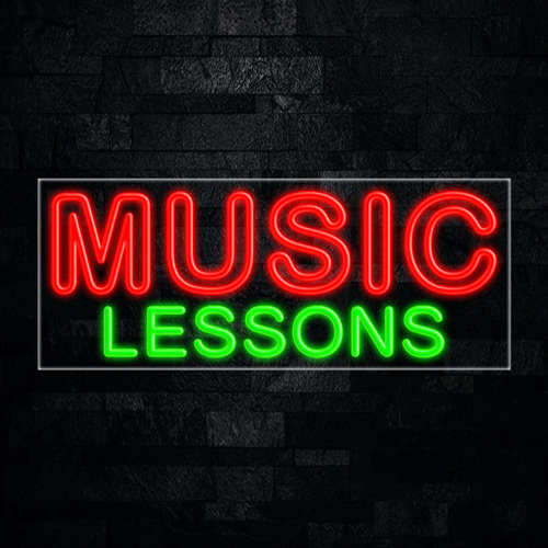 Music Lessons LED Flex Sign 32″ x 13″