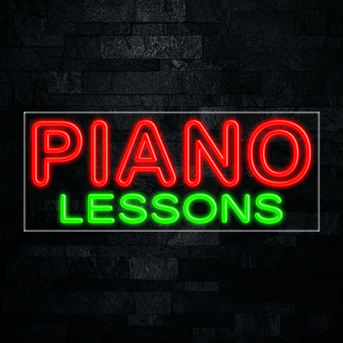 Piano Lessons LED Flex Sign 32″ x 13″