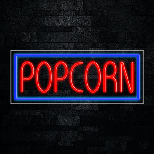 Popcorn LED Flex Sign 32″ x 13″