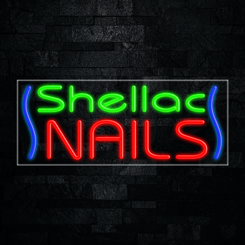 Shellac Nails LED Flex Sign 32″ x 13″