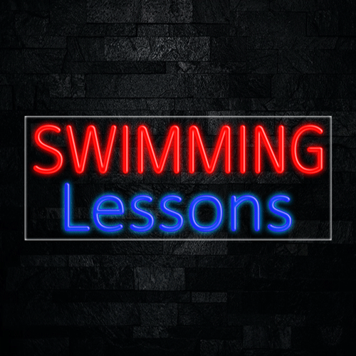 Swimming Lessons LED Flex Sign 32″ x 13″