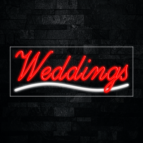 Weddings LED Flex Sign 32″ x 13″