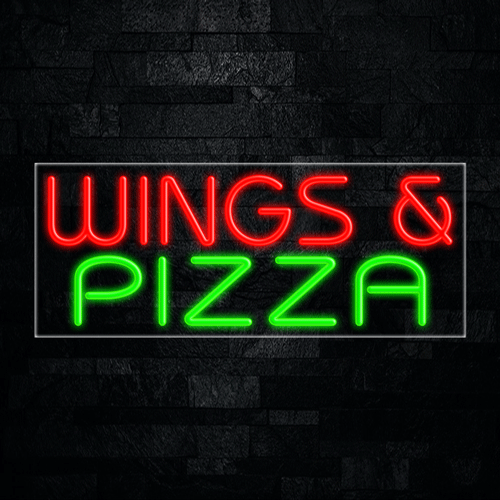 Wings & Pizza LED Flex Sign 32″ x 13″