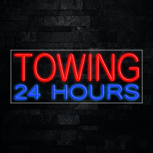 Towing 24 Hours LED Flex Sign 32″ x 13″