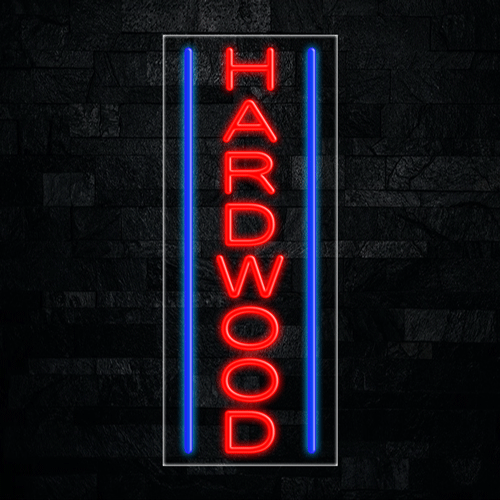 Hardwood LED Flex Sign 32″ x 13″